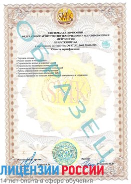 Образец сертификата соответствия (приложение) Увельский Сертификат ISO 14001